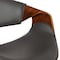 Armen Living Butterfly Adjustable Height Swivel Gray Faux Leather and Walnut Wood Bar Stool with Chrome Base LCBUBAWAGRAY - alternate 6